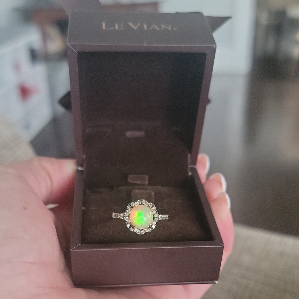 Levian Opal and Diamond Ring - Gold